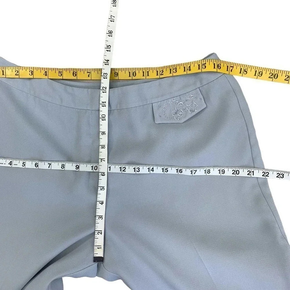 NYP Suits Vintage Embroidered Blazer Pantsuit Two Piece Set Size 14 Ash Blue - Picture 14 of 16